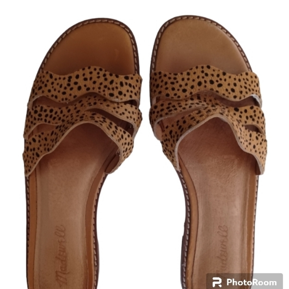 Madewell Slide Sandal flats 7 light brown shoe